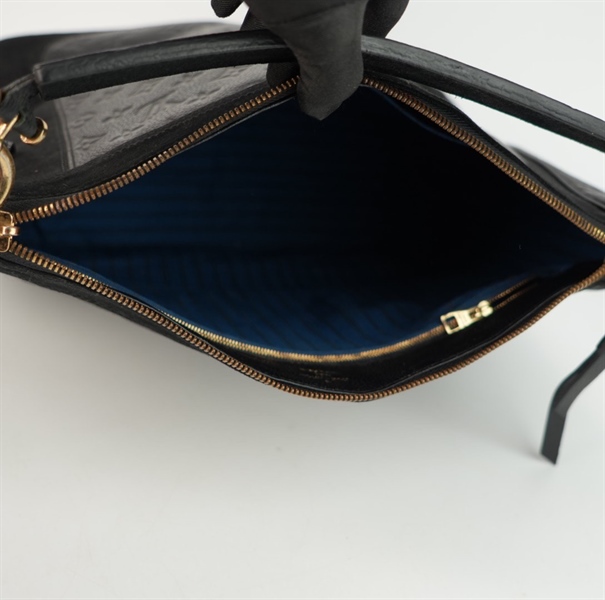 Túi LV hoa đen lòng xanh dương size 40++
