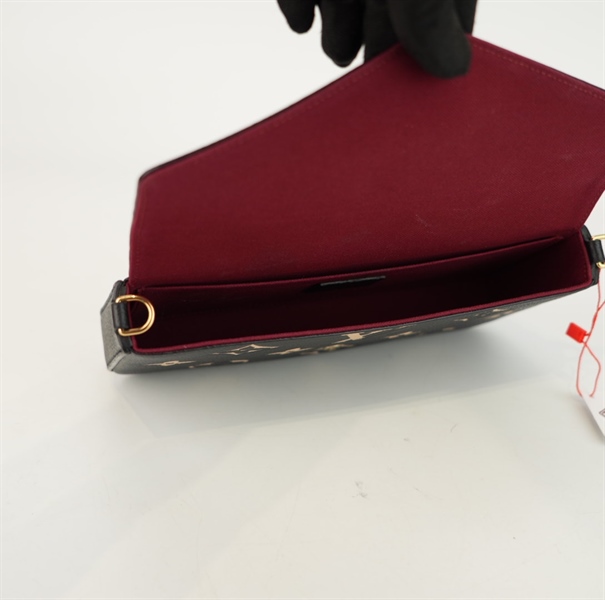 Túi LV felicie đen kèm 2 ví 22cm TB+