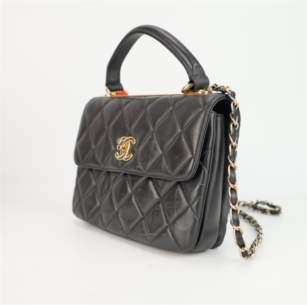Túi Chanel đen quai xách size 24 ++