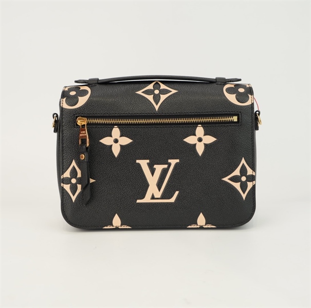 Túi LV metis đen hoa trắng TB+