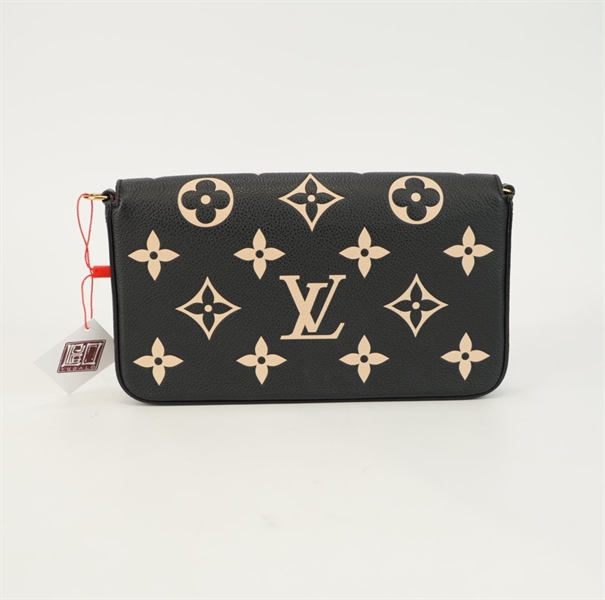 Túi LV felicie đen kèm 2 ví 22cm TB+