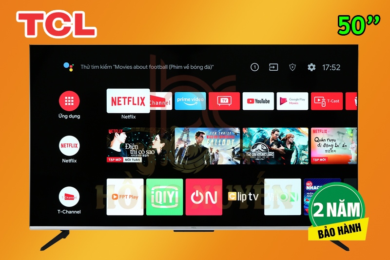 Google Tivi TCL 4K 50 inch 50P737