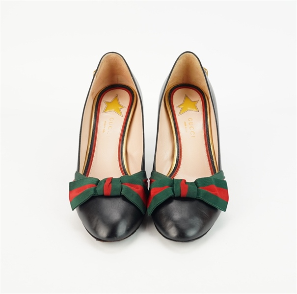 Giày GG đen s38 cao 7P