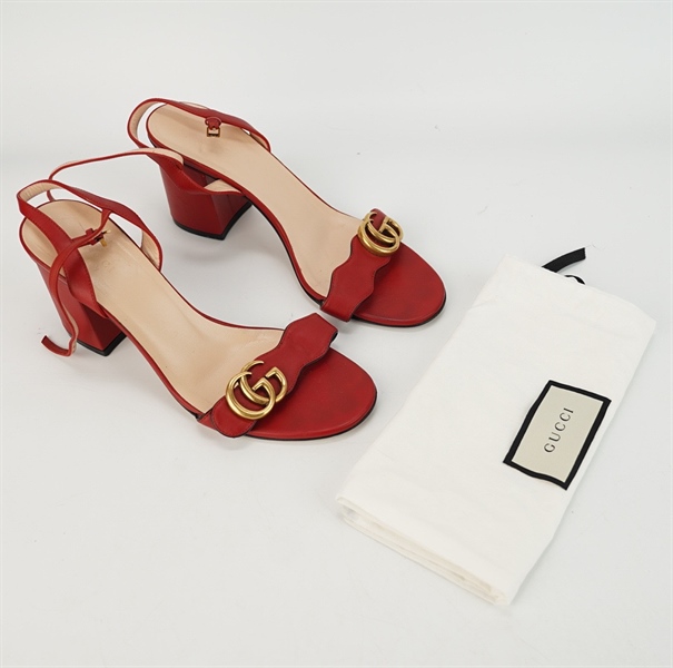 Giày GG màu đỏ s38 cao 7p KG+