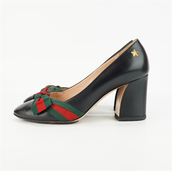 Giày GG đen s38 cao 7P