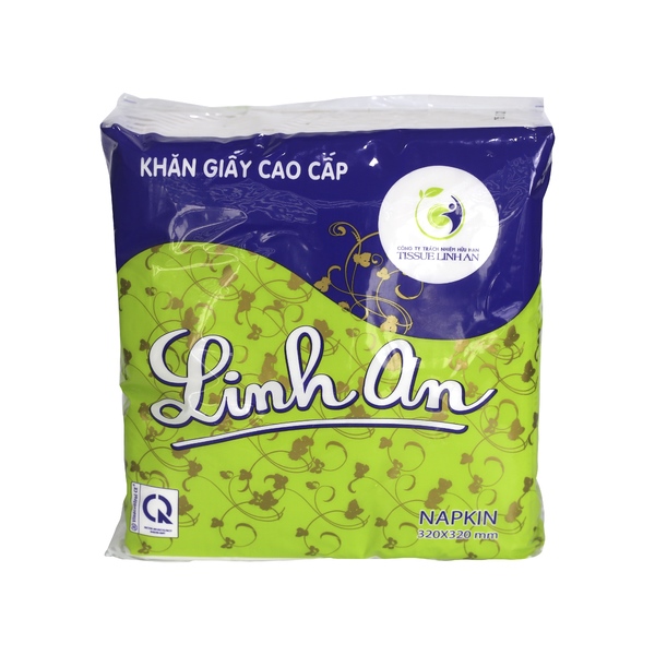 Khăn ăn Linh An 100 tờ, khổ 32*32 (40 gói/thùng)