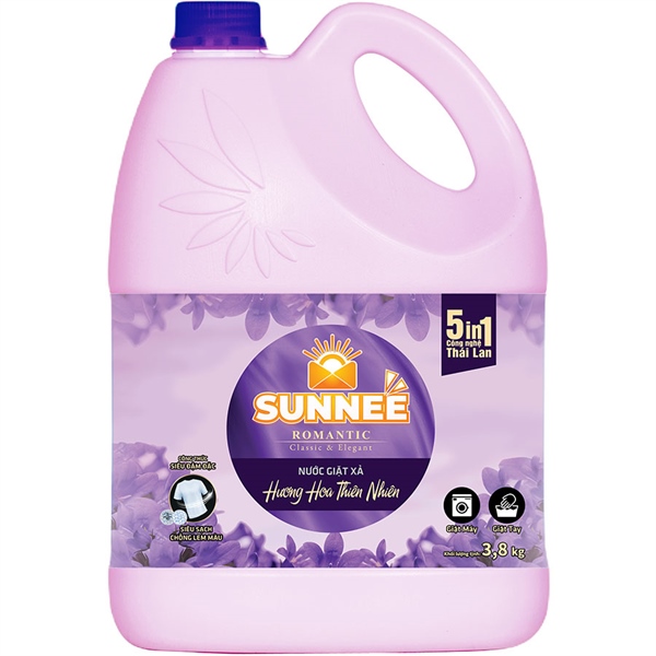 Nước Giặt Xả Sunnee Romantic Can 3,8kg