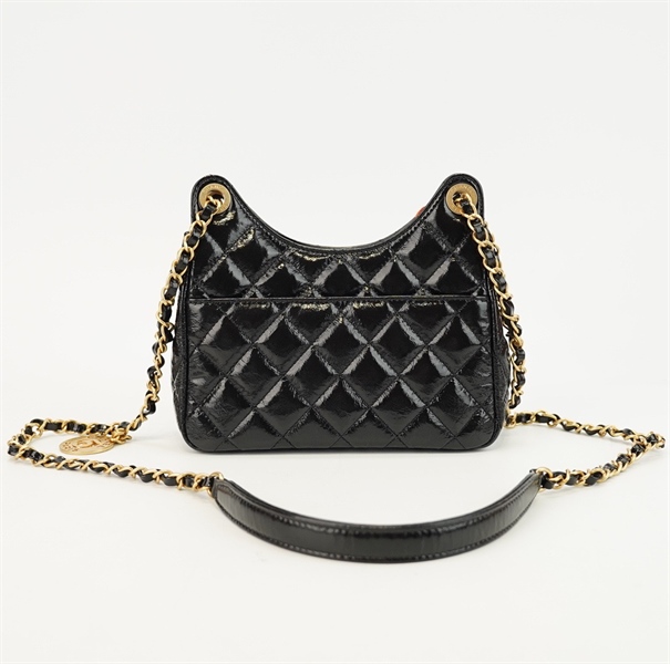 Túi Chanel đen bóng 19cm KG+