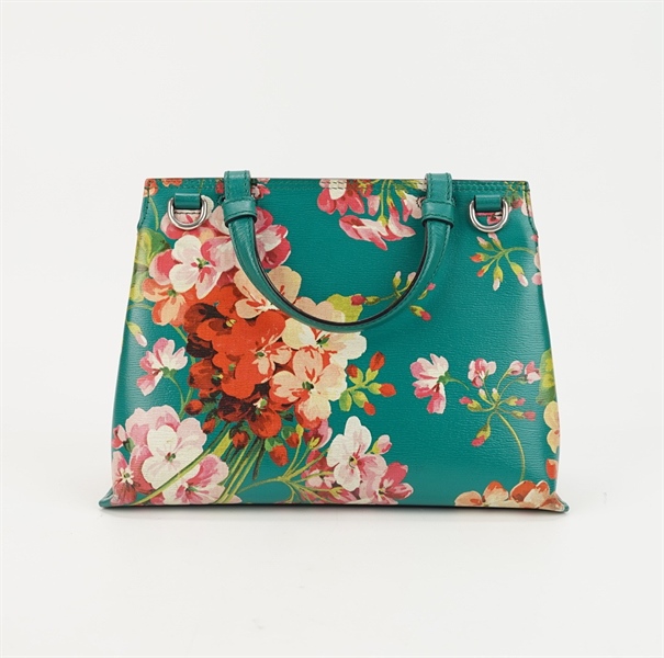 Túi GG nền xanh lá in hoa size 25 +