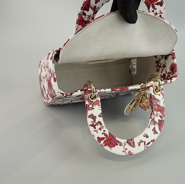 Túi Dior Lady hoa đỏ sz 20cm KG+