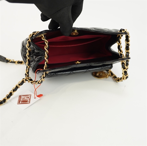 Túi Chanel đen bóng 19cm KG+