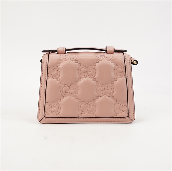 Túi GG hồng vân nổi +