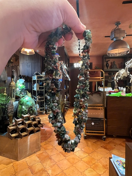 Vòng tay đá vụn xanh nâu +