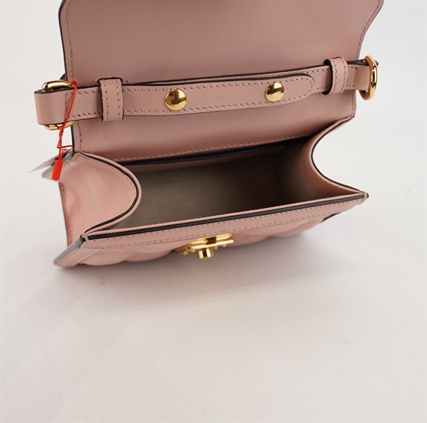 Túi GG hồng vân nổi +