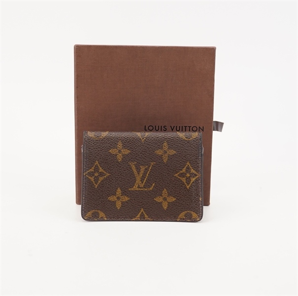 Ví card LV hoa nâu +