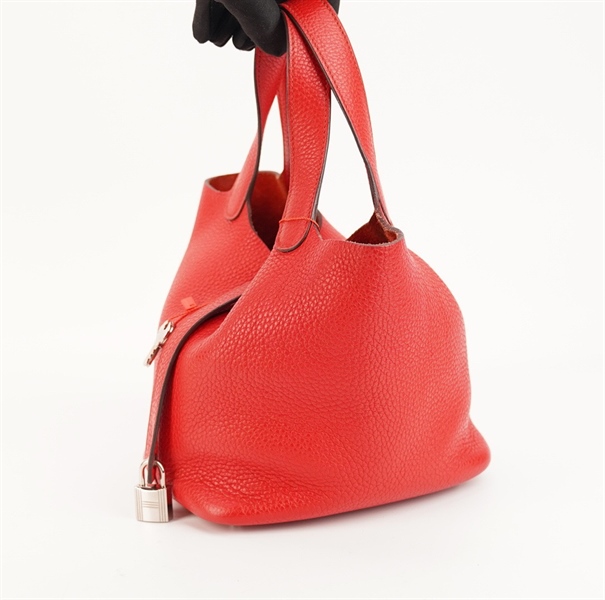 Túi Hermes đỏ có ổ khóa KG+