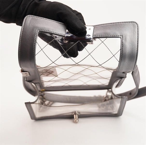 Túi Chanel Boy màu xám trong (18992632) sz20 KG+