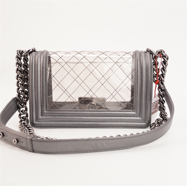 Túi Chanel Boy màu xám trong (18992632) sz20 KG+