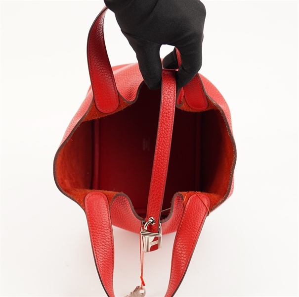 Túi Hermes đỏ có ổ khóa KG+