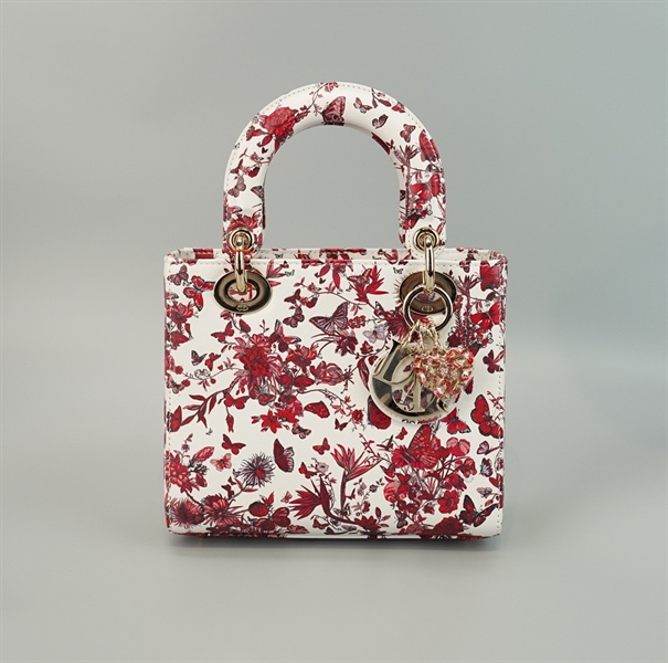 Túi Dior Lady hoa đỏ sz 20cm KG+