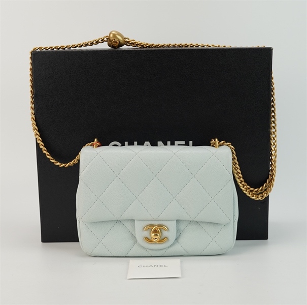 Túi Chanel coco xanh ngọc 18cm KG+