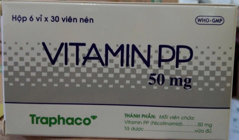 Vitamin PP 50mg (Hộp 6 vỉ x 30 viên) - Traphaco (Vỉ)