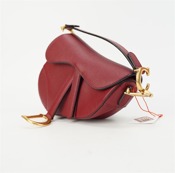 Túi Dior yên ngựa màu đỏ TB+