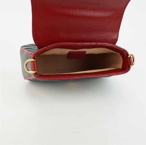 Túi GG Marmont đen viền đỏ S20 TB+