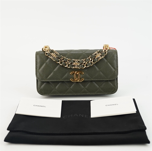 Túi Chanel WOC xanh Size 17 TB