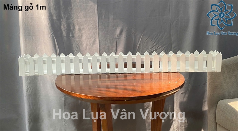 Máng gỗ 1m - Lọ hoa - Hoa Lụa Vân Vượng
