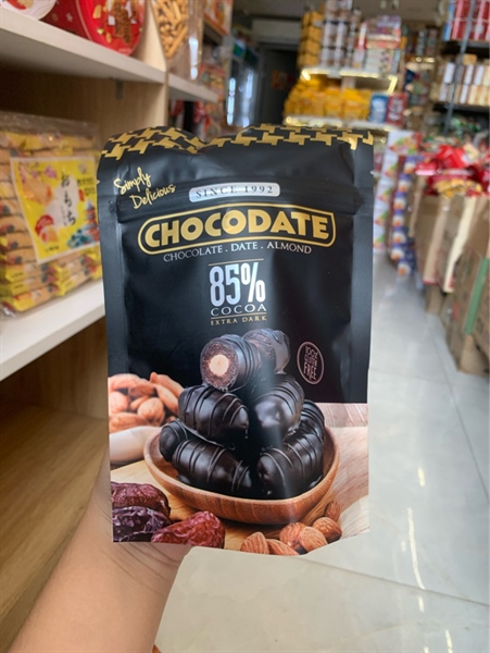 Chocolate Đắng 85% Nhân Chà Là 100G