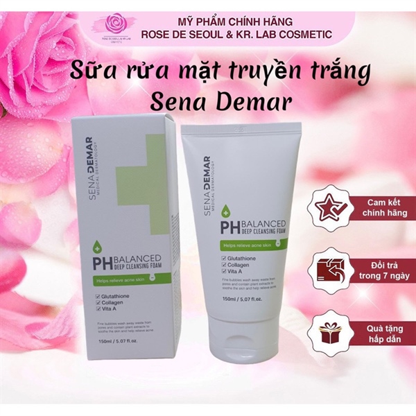 Sữa rửa mặt SENADEMAR pH Balanced Deep Cleansing Foam 15ml
