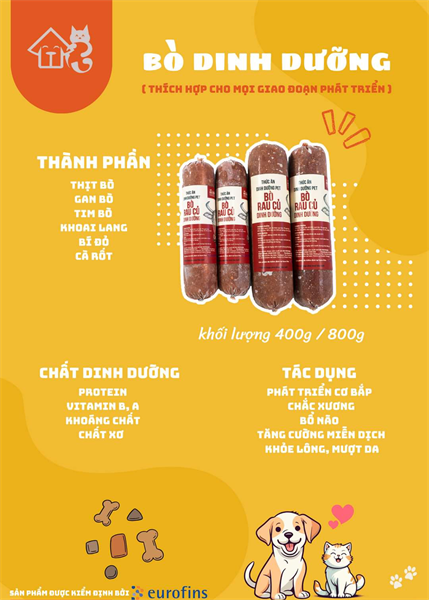 HG Raw Bò Rau Củ Dinh Dưỡng 800g