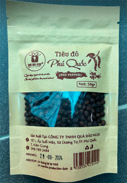 Tiêu hạt chín đỏ Phú Quốc 50gr