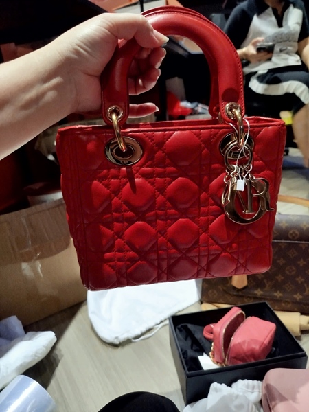 Túi Dior Lady sz S màu đỏ KG+ (09-MA-1127)