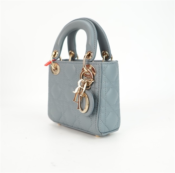 Túi Dior Lady micro màu xám +