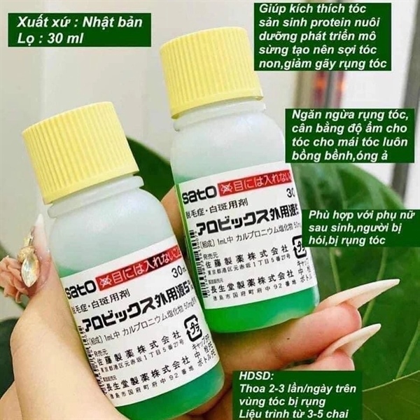 Tinh chất thảo dược kích thích mọc tóc Sato Arovics Solutions 5% Nhật Bản 30ml