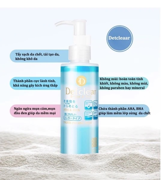 Gel tẩy tế bào chết Meishoku Detclear Bright & Peel Nhật Bản 180ml (Không mùi xanh)