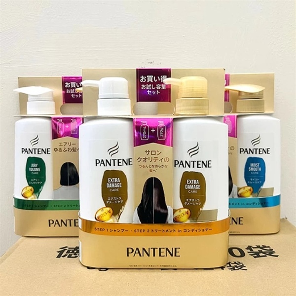 Set dầu gội Pantene Nhật Bản tóc hư tổn mẫu mới(vàng)