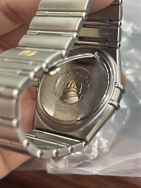 Đồng hồ Omega bạc viền đính đá KG+ (56832641)