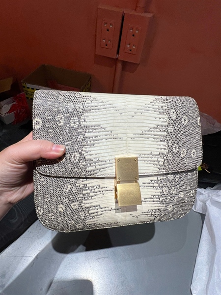 Túi Celine da trăn xám 24cm +