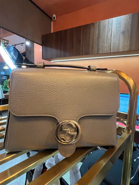 Túi GG màu xám sz 26cm +