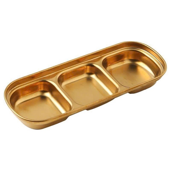 Khay gia vị Vàng 3 ngăn(400)