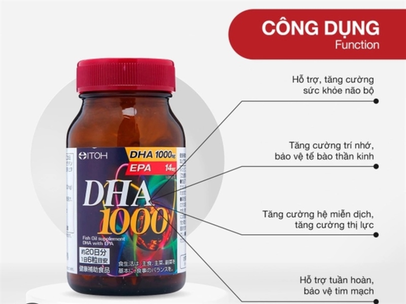 Viên uống bổ não ITOH DHA 1000s Nhật Bản 120 viên