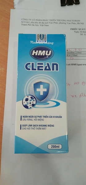 Nước súc miệng HMU Clean 200ml - Nguyễn Thiệu