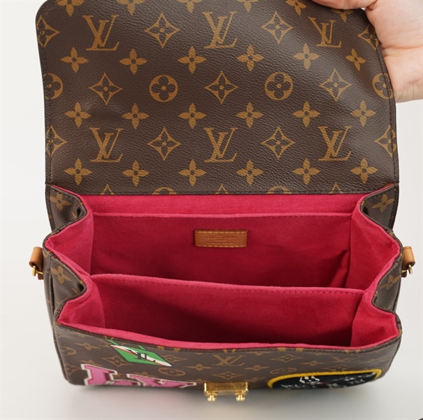 Túi LV metis thêu chữ màu sz 24cm+