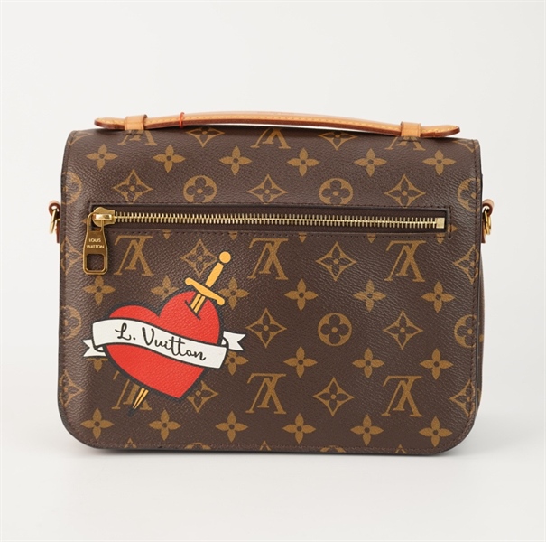 Túi LV metis thêu chữ màu sz 24cm+