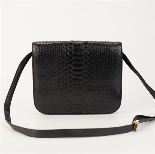 Túi Celine Classic Box da trăn đen sz23 +