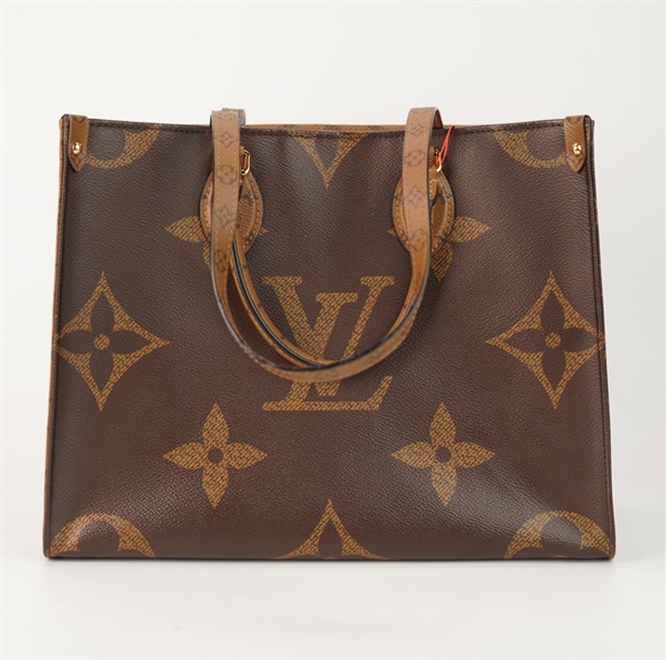 Túi LV onthego hoa nâu sz 34 dây hoa nâu +