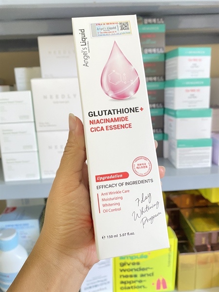 Nước thần dưỡng trắng, thu nhỏ lcl Angel's Liquid Glutathione + Niacinamide Cica Essence 150ml